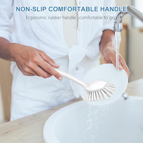 SetSail Dish Brush with Handle, 3 Pack Stiff Bristles Dish Scrubber - Image 7