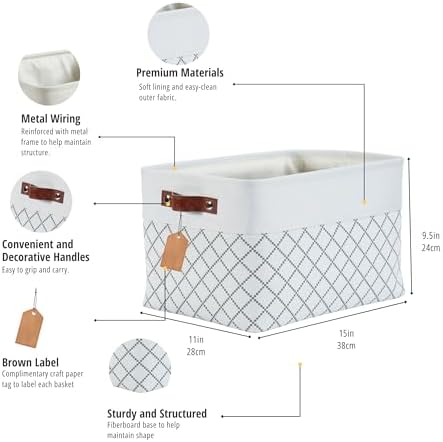 DECOMOMO Storage Bins, Large Fabric Storage Baskets - Image 3