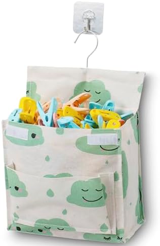 Laundry Clothespin Bag for Clothesline Outdoor, Waterproof Clothespin Bag by KOOZTI