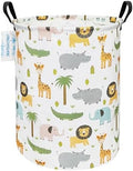 Round Laundry Basket Collapsible Storage Hamper Organizer Animal by LANGYASHAN