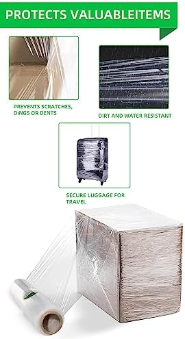 Stretch Wrap Rolls, Shrink Wrap 18in x 1500ft 4 Pack, Heavy Duty Pallet Wrap - Image 5