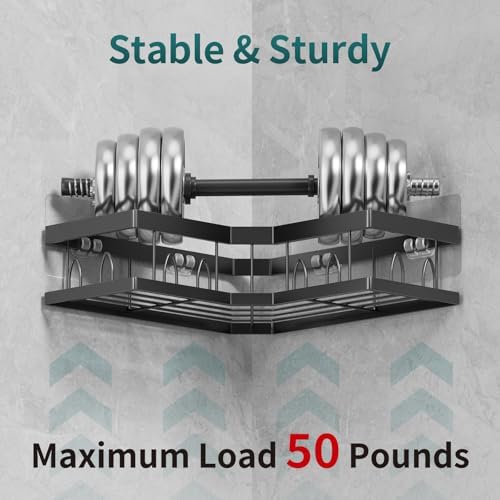 Corner Shower Caddy 3 Pack, Wall Mounted Stainless Steel Bathroom Organizer - Image 5