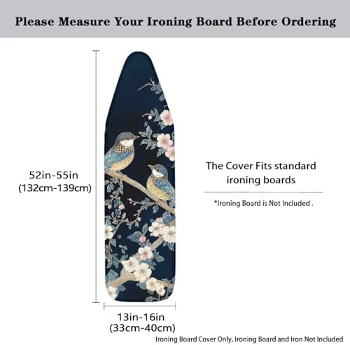 Ironing Board Cover with Plum Blossom Bird Iron Board Covers with Elastic Edge - Image 5