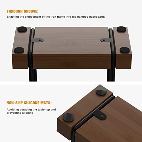 Wican Napkin Holder for Table, Bamboo Iron Standing Napkin Dispenser - Image 5