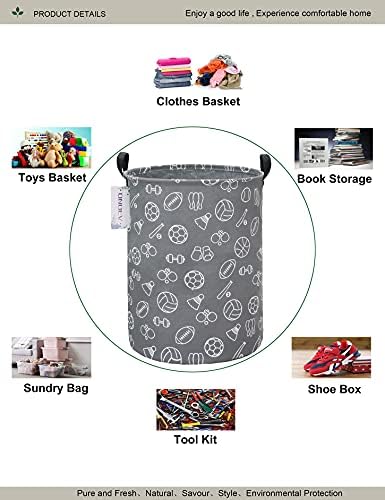 Round collapsible Large Sports Ball Laundry Hamper - Image 3
