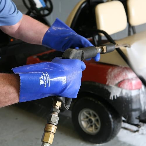 Wells Lamont PVC Chemical Resistant Gloves, Textured Grip, Gauntlet Cuff - Image 5