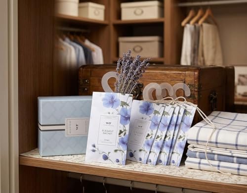 WEALD TRIBE 12 Packs Large-Bag Fresh Linen Scented Sachets - Image 3