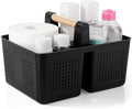 JiatuA Portable Shower Caddy Basket Plastic Caddy Organizer Small Black by JiatuA