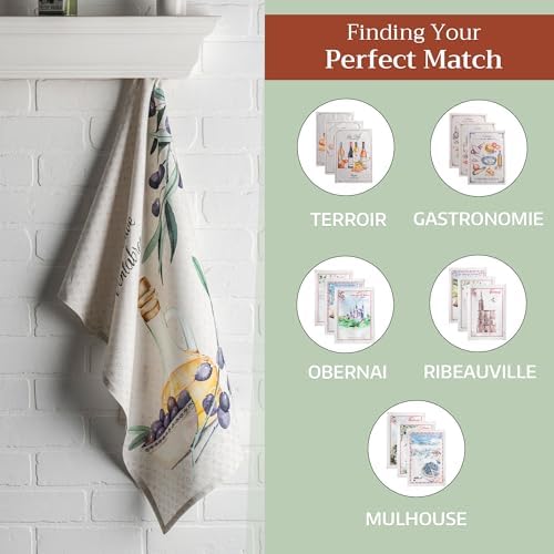 Maison d' Hermine Kitchen Towels Set of 3 Reusable 100% Cotton 27.50" x 20" - Image 5