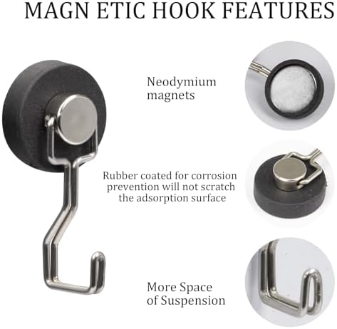 Rubber Coated Magnetic Hooks for Cruise Ship Cabin, Classroom and Office - Image 5