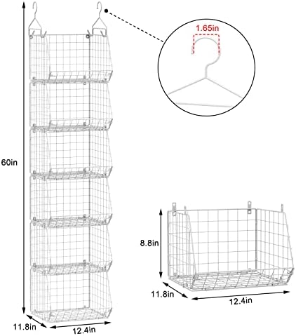 X-cosrack 6 Tier Closet Hanging Organizer, Clothes Hanging Shelves - Image 3