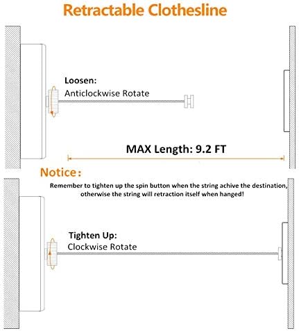 JOOM Retractable Clothesline Indoor, 9.2 FT Wall-Mounted Laundry Line - Image 6