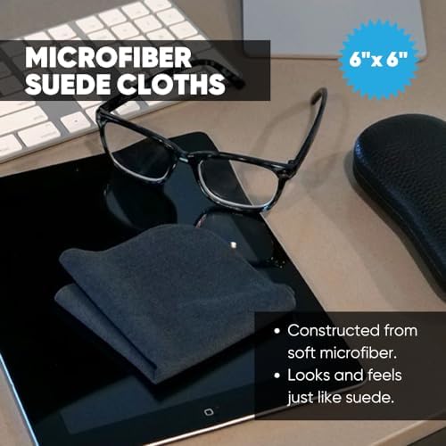 Premium Lens Glasses Cleaning Cloth by Microfiber Wholesale | Black | 6”x6” | - Image 2