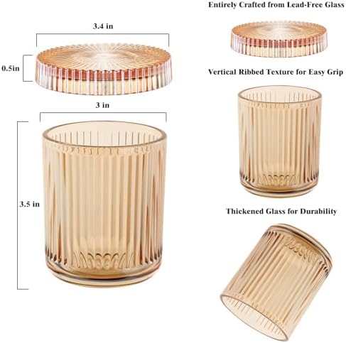 rejomiik Thick Glass Qtip Holder Apothecary Jars - Image 4