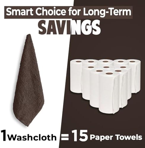 DAN RIVER 24 Pack Cotton Wash Cloths Set - Image 6