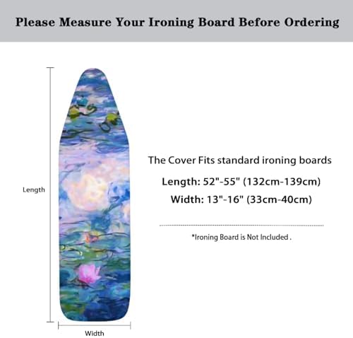 DISNIMO Claude Monet Poster Ironing Board Cover, Full Size Scorch Resistant - Image 6