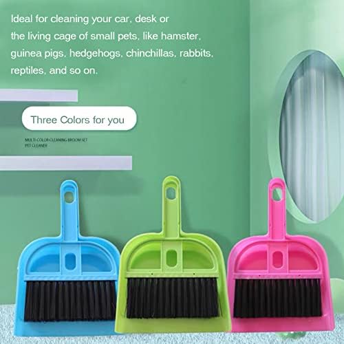 SEIS 3 Pack Hamster Mini Dustpan and Broom Set Guinea Pig Classical Besom - Image 6