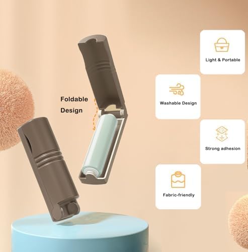 Mini Reusable Lint Roller 6 Pack, Washable Sticky Gel Lint Remover - Image 6