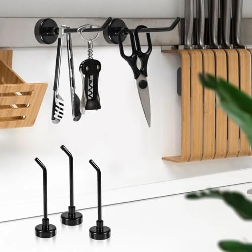 6 Pack Heavy Duty Magnetic Hooks, Strong Neodymium Long Nose Magnet Hooks - Image 3