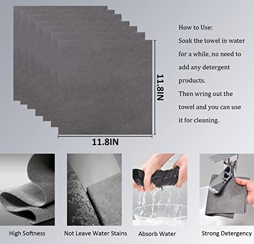 10 Packs Thickened Magic Cleaning Cloth, Microfiber Streak Free Miracle - Image 3