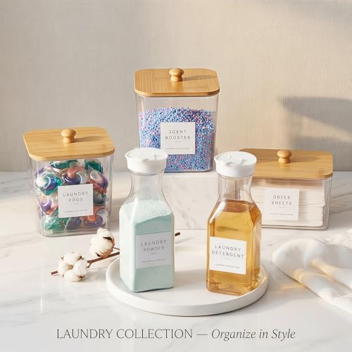 3+2 Pack Laundry Pods Containers & Dryer Sheet Holder & Laundry Detergent - Image 2