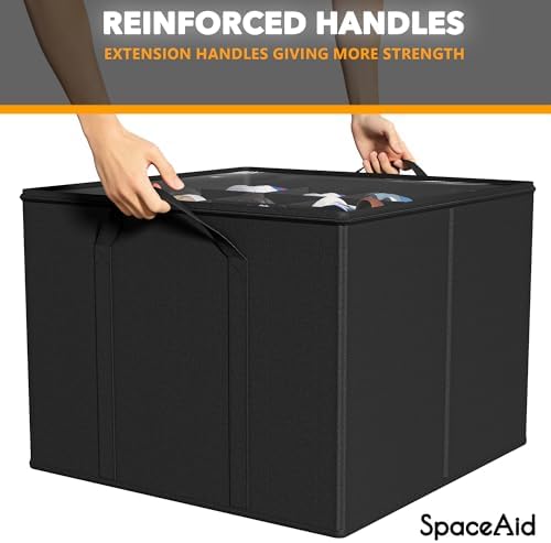 SpaceAid Shoe Organizer for Closet, 2 Pack Foldable Shoe Storage Containers - Image 5
