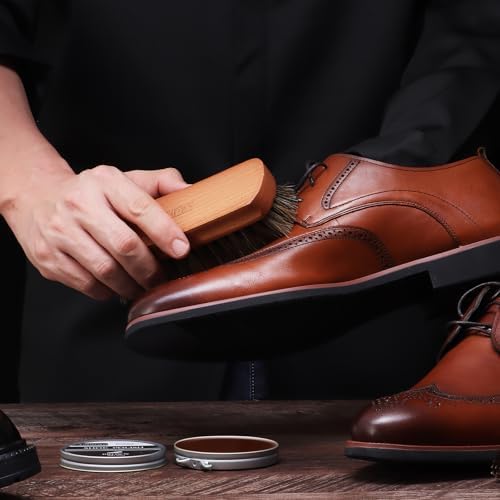 RAPSAKEMOH Shoe Polish Kit, Horsehair Brush Shoe Shine Kit - Image 4