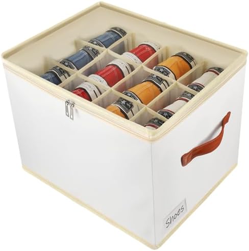 Flexible Dividers Shoe Storage Box Organizer Bins by Patinao