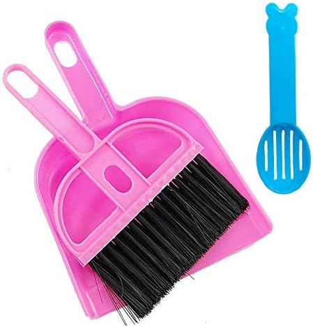 SEIS 3 Pack Hamster Mini Dustpan and Broom Set Guinea Pig Classical Besom by SEISPetSupplies