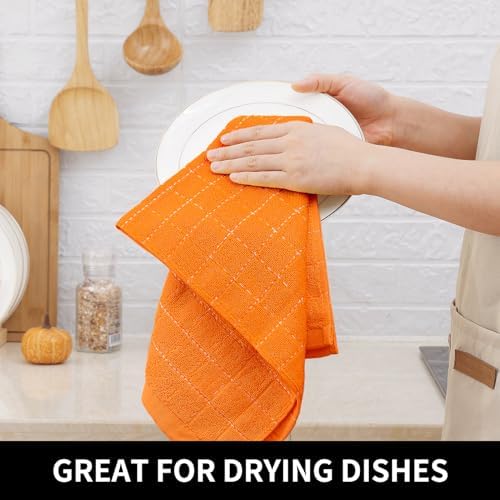 Homaxy 100% Cotton Terry Kitchen Dish Cloths, 6 Pack - Image 4