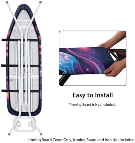 Cute Axolotl Ironing Board Cover, 15 x 54 Elastic Edge Padding Applicable - Image 4