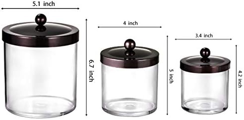 SheeChung 3-Pack Large Plastic Apothecary Jars - Image 4