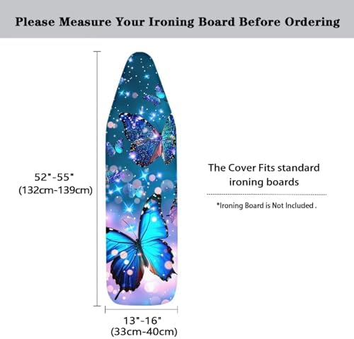 Blue Butterfly Ironing Board Cover and Pad Extra Thick Heavy Duty Padded 3 - Image 6
