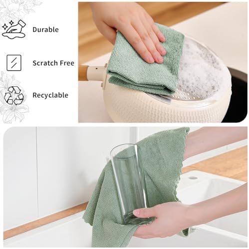 80 Pack Microfiber Cleaning Cloth Roll, Lint Free Rags & Tear Away Reusable - Image 2
