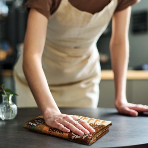 Bencailor 6 Pcs Coffee Kitchen Towels Decorative Sets Dish Towels Absorbent - Image 6