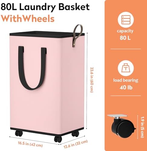 SpaceTrove Rolling Laundry Basket - Image 4