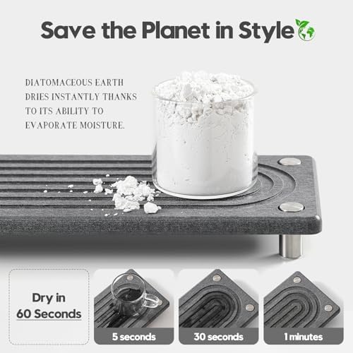 Razborci Water Absorbing Stone Sink Caddy Kitchen Sink Organizer Tray, - Image 4