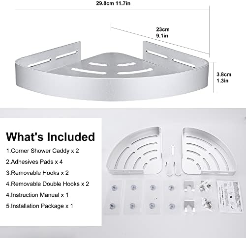 DUFU Adhesive Corner Shower Caddy - Image 2