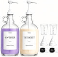 2 Pack Glass Laundry Detergent Dispensers, 64 oz Half Gallon Bottles by TTDMKprovidesyouwithqualit