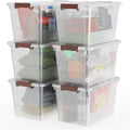 WYT 32 Qt Plastic Clear Storage Bin by WYT