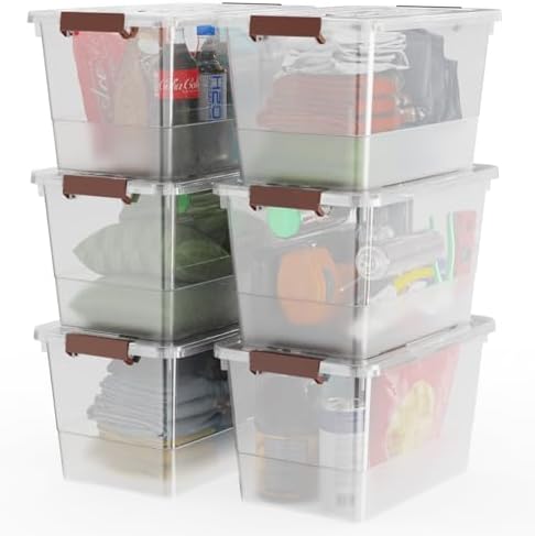 WYT 32 Qt Plastic Clear Storage Bin by WYT
