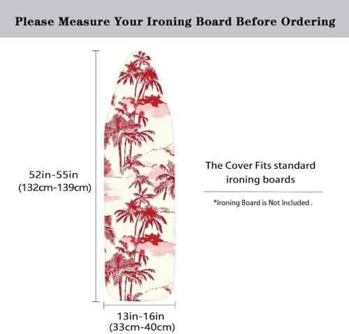 Coconut Tree Print Cover for Ironing Board, Scorch Resistant Ironing Board Cover - Image 5