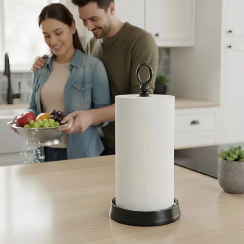 KASUNTO Paper Towel Holder Countertop Standing Paper Roll Holder, Paper Towel - Image 6