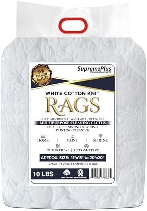 Premium New White Cotton Knit T-Shirt Rags - Image 2