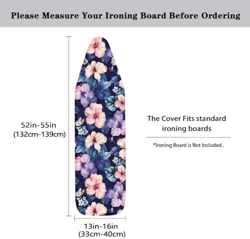 Hibiscus Butterfly Printed Ironing Board Cover Household Iron Board Covers - Image 5