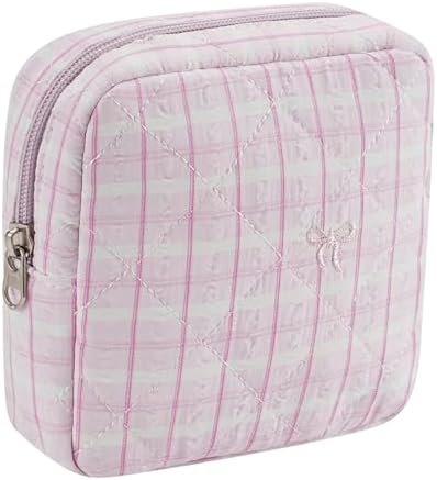 RSRSLEII Mini Quilted Striped Makeup Pouch by RSRSLEII