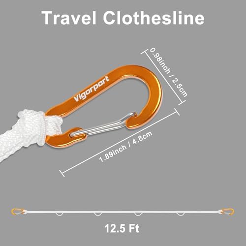 Vigorport Portable Travel Clothesline, Windproof Clothesline - Image 6