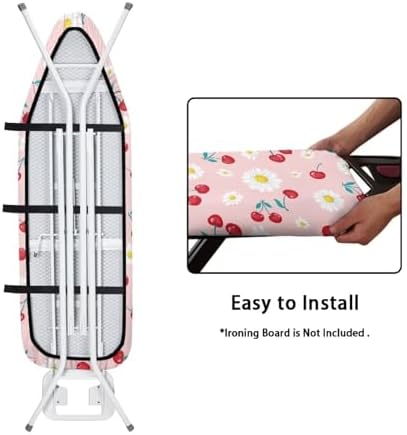 Daisy Cherry Ironing Board Cover and Pad Soft Fabric Cover - Image 5