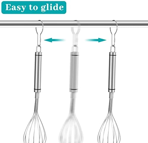 Queekay 60 Pcs Metal Shower Curtain Hooks Reusable Hanging Clips - Image 5