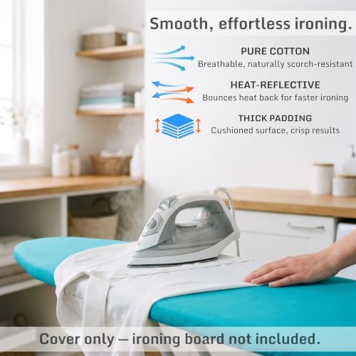 Extra Thick Ironing Board Cover 15x54 Standard Size, Padded Heat Reflective - Image 3